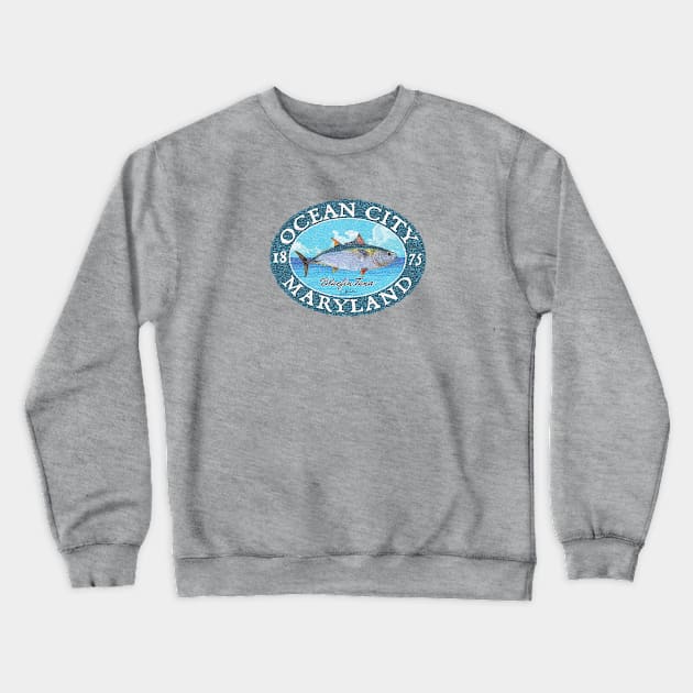 Ocean City, Maryland, Bluefin Tuna Crewneck Sweatshirt by jcombs